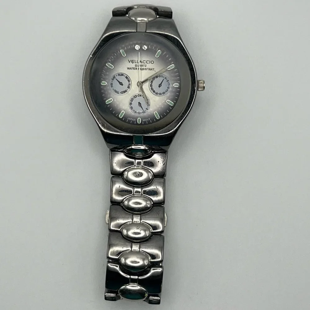 Working Vellaccio Round Silver Green Men's Watch
